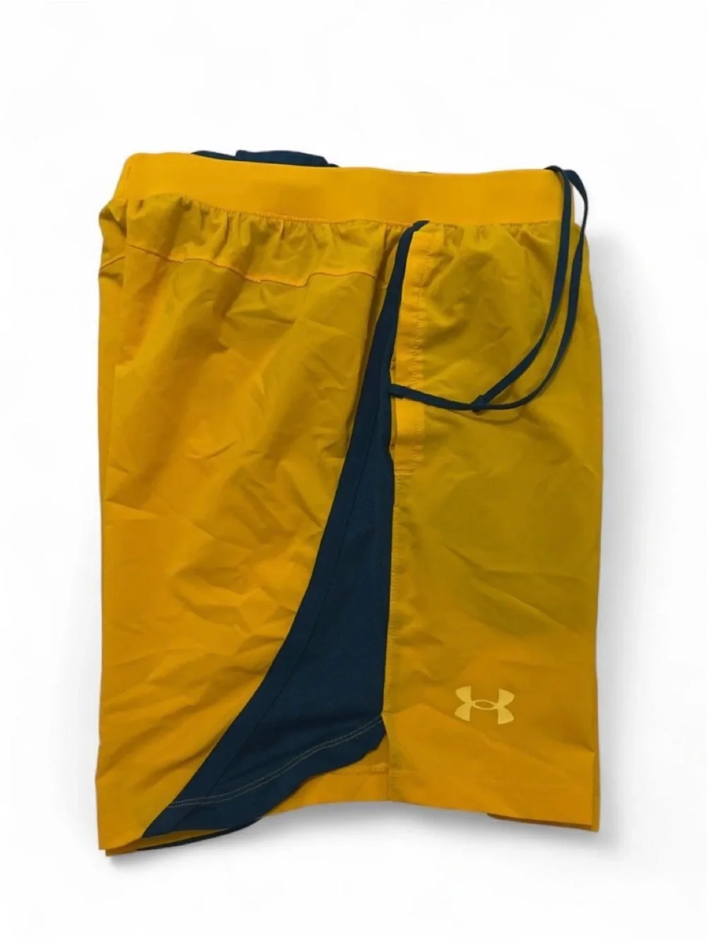 Under Armour Men’s Gold Athletic Shorts with Black Panels